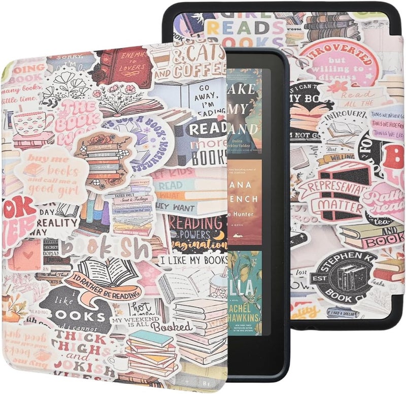 Tpacc Case for All-New Kindle Paperwhite 12th Gen, 2024 and Kindle Colorsoft Signature Edition, Bookish Book Lovers Lightweight PU Leather Cover with Auto Sleep Wake Hand Strap - Image 1